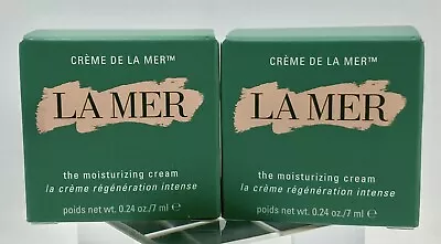 2 X New In Box LA MER The Moisturizing Cream .24oz/7ml Each (retails $100) • $39.49