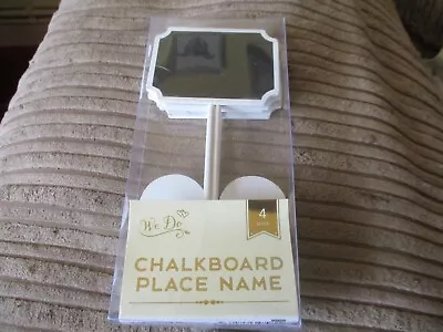 Wooden Chalkboard Place Cards.4 In A Pack. I Have Lots Of Packs Of These. NEW. • £0.70