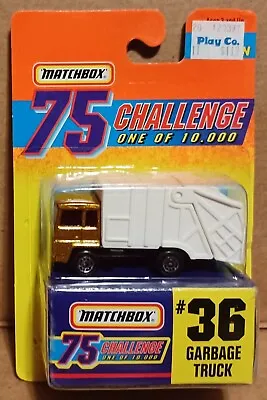 1997 Matchbox 75 Challenge Gold Garbage Truck • $5.99