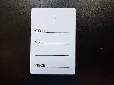 1000 White Garment Merchandise Price Tags Jewelry Small Card 1 7/8  X 1 1/4  • $14.89