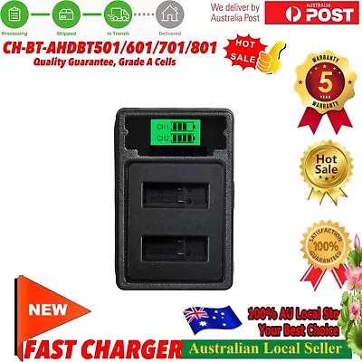 LED Fast PoA Dual USB Battery Charger For GoPro HERO 5 6 & 7 Black HERO 2018 • $23.98