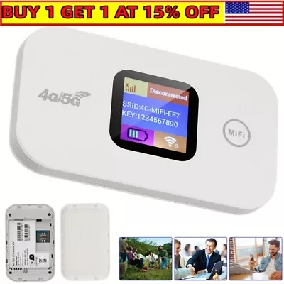 Portable Unlocked LTE 4G Wireless WiFi Router Mobile Broadband LCD MIFI Hotspot✔ • $6