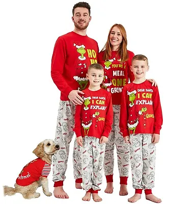 £10.95 • Buy Family Matching Grinch Christmas Pyjamas Mens Ladies Kids  Dog Christmas Pyjamas