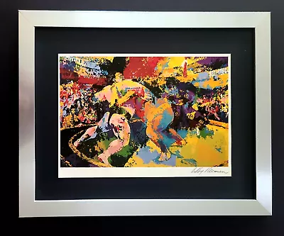 Leroy Neiman + Sumo Wrestling + Circa 1990's + Signed Print Framed + Buy Now • $129