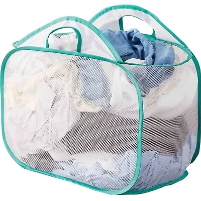 White Mesh Pop-up Laundry Basket 21  X 13  X 15.5  New • $7.99