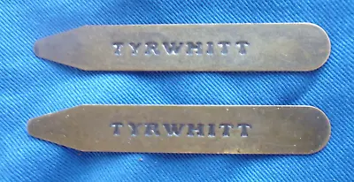 CHARLES TYRWHITT Brass 66mm Shirt Collar Stiffeners Stays Inserts   100% GENUINE • £3.75