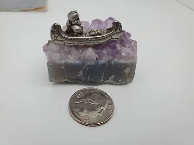 Vintage Canadian Amethyst Pewter Viking Miniature Figurine • $9.50