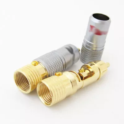 50pcs High Quality Gold Plated RCA Plug Lock Free Solder A/V Phono Connector • $82.15