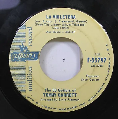 50'S & 60'S Promo 45 Tommy Garrett - La Violetera / Quiet Nights Of Quiet Stars • $5