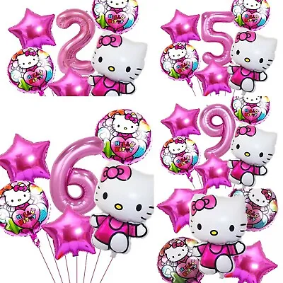 Hello Kitty Birthday Balloons Kitty Party Foil Balloons Baby Shower Princess • £1.25