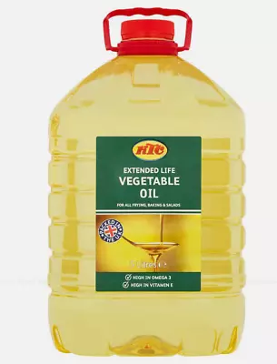 KTC Extended Life Vegetable Oil Frying Baking Salad High Omega Vitamin-E Pack 5L • £15.98