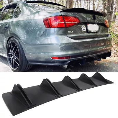 For VW Jetta MK6 6.5 MK7 Rear Diffuser 10 Fins Bumper Splitter Spoiler Valance • $39.35