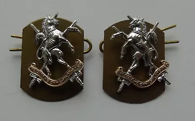 British Army Queens Own Lowland Yeomanry Anodised Collar Badges • £6.99