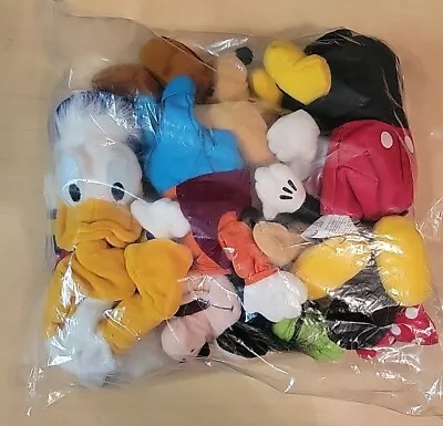 Disney Mini Bean Bags Plush Mickey Minnie Goofy Donald Pluto Set 5 Sealed New • $25