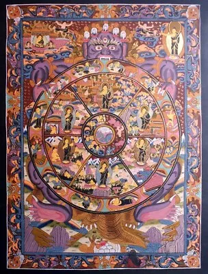   Tibetan Wheel Of Life Mandala Thangka Art Poster Interior Artwork • $16.76