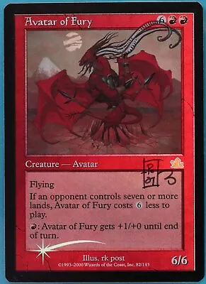 Avatar Of Fury FOIL Prophecy NM ARTIST ALTERED SIGNED MAGIC CARD 409622 ABUGames • $56.49