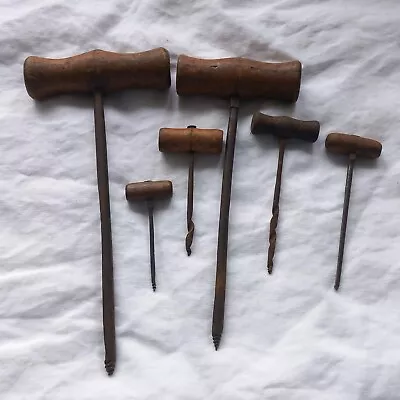 6 X Vintage Gimlets Augers Old Carpentry Tools • £10