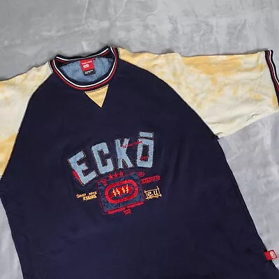 Vintage Ecko Unltd Rhino Logo T Shirt Mens XL Slim Dyed Sleeves Hip Hop Y2K • $22.99