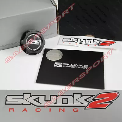 Skunk2 Black Billet Oil Cap For Accord Civic CRX Del Sol Prelude S2000 Integra • $55.64