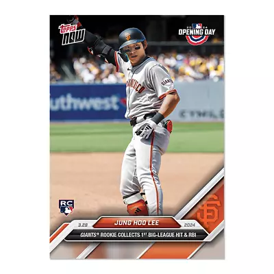 2024 Topps Now #8 Jung Hoo Lee San Francisco Giants RC PRESALE • $7.99