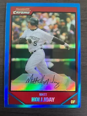 2007 Bowman Chrome Matt Holliday Blue Refractor #189 Serial 8/150 • $1.99