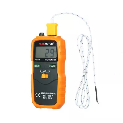 PEAKMETER PM6501 LCD Display K Type Temperature Meter Thermocouple Y8S2 • $15.99