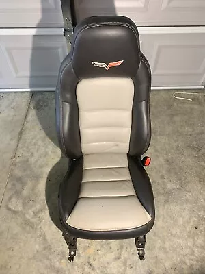 2008 Corvette C6 Seat PASSENGER RH 2 Tone Ebony Titanium Heated Power *READ 0378 • $323.99