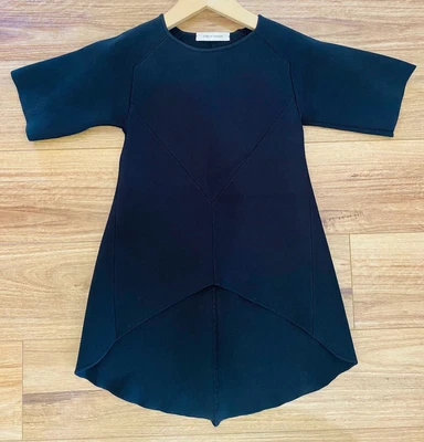 $75 • Buy SCANLAN THEODORE Milano Crepe Knit Top BLACK Size 10 Small / Medium Designer 