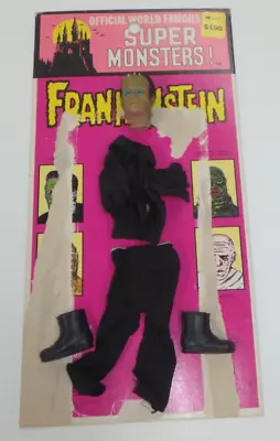 Vintage 1973 AHI Azrak Super Monsters Frankenstein Head & Clothes With Card Back • $146.10