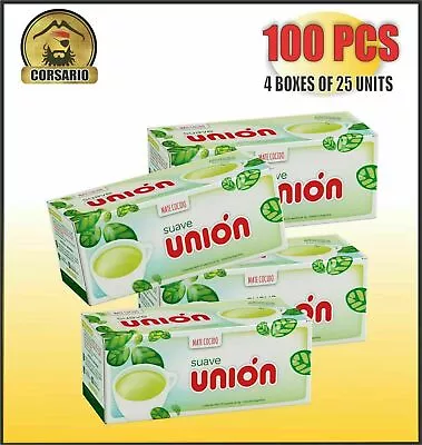 YERBA MATE TEA BAGS - UNION SOFT - Mate Cocido En Saquitos 4 BOX - 100 UNITS • £28.29