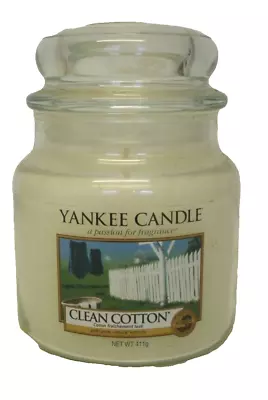 Yankee Candle Original Jar Candles Medium Clean Cotton 411g - Brand New • £13.95