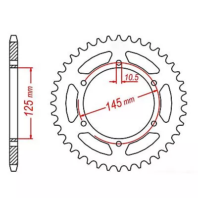 MTX Optional Rear Sprocket 47T For Yamaha XT660R 2004-2017 • $56.87