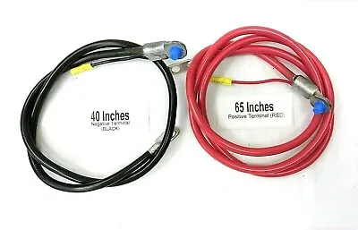 Battery Relocation Kit Cables 4 Gauge W/Aux Red Positive 65  Black Negative 40  • $48.85