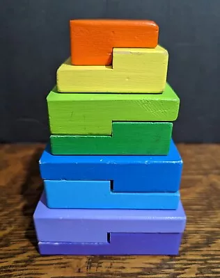 Replacement Pieces Blocks Melissa & Doug Stacked Stacking Set 8 Colorful Squares • $7.79