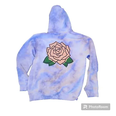Obey Worldwide S Womens Tie Dye Hoodie Sweatshirt Flower Graphic Juniors Shacket • £21.36