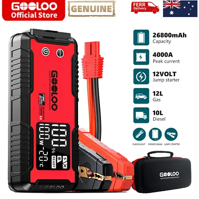 $239.99 • Buy GOOLOO 4000A Car Jump Starter Jump Box Power Bank Battery Charger With Hard Case