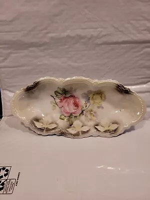 Vintage Leuchtenburg Germany Porcelain  Serving Dish Luster Finish Florals • $13