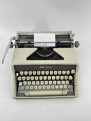 Olympia SM7 DeLuxe Portable Typewriter 1962 W/Case Rare Senatorial Cubic Font • £465.38