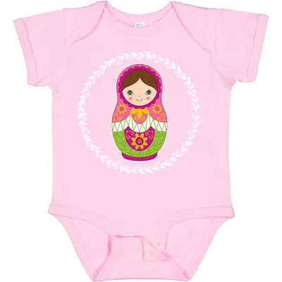 Inktastic Matryoshka Russian Cute Pink Nesting Doll Baby Bodysuit Childs Toy Hws • $18.99