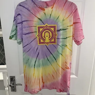 EARTHPOSITIVE RAINBOW TIE-DYE T-SHIRT Size Small Climate Neutral Unisex • £4