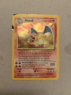$499.99 • Buy Pokemon TCG Rare German Glurak Charizard Holo Rare 4/102 See Pics No Reserve