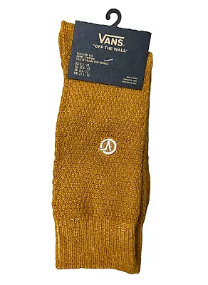 Vans Off The Wall Waffle Texture Crew Socks Brown Size Large 9.5-13 NWT • $15