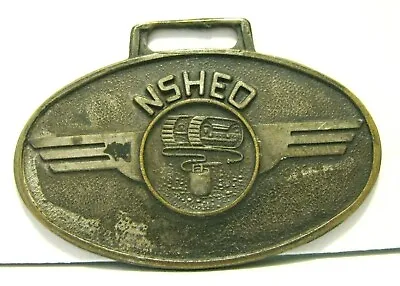 NHSEO Logo Crawler Tractor Dozer Tracks Vintage Pocket Watch Fob MACO Metal Arts • $19.24