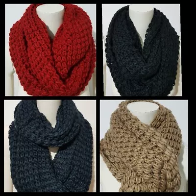 NEW Unisex Super Soft Knittedchunky Knit Winter SNOOD ScarfLOOPNeck Warmer • $19.72