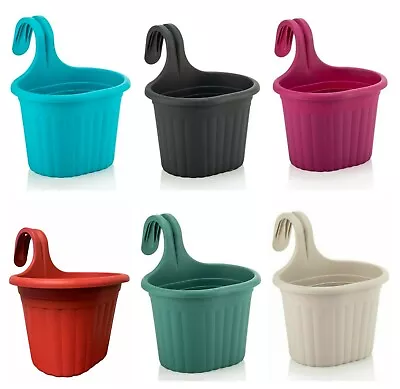 Small Garden Hanging Plant Pots Flower Pots - Hang On Fence Or Balcony • £19.99