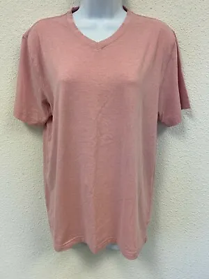 $9.79 • Buy George Men's S Pink Short Sleeve V-Neck Classic Basic Casual Comfort T-Shirt
