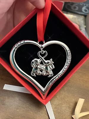 2022 Our First Christmas Metal Elephants Ornament Wedding Gifts For Couples • $9.99