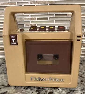 Working Vintage 1980 Fisher Price Brown Cassette Player Tape Recorder Tested • $1.25