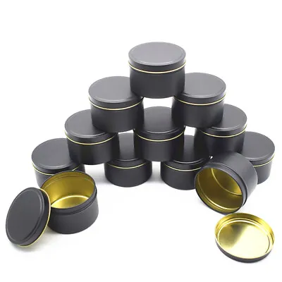 Candle Jars With Lid Bulk Round Candle Container Tins Empty Storage BoxAGBY DR • £5.56