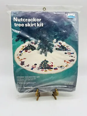 LeeWards Christmas Nutcracker Tree Skirt Kit Felt 1980 Vintage 45  Diameter NEW • $69.99